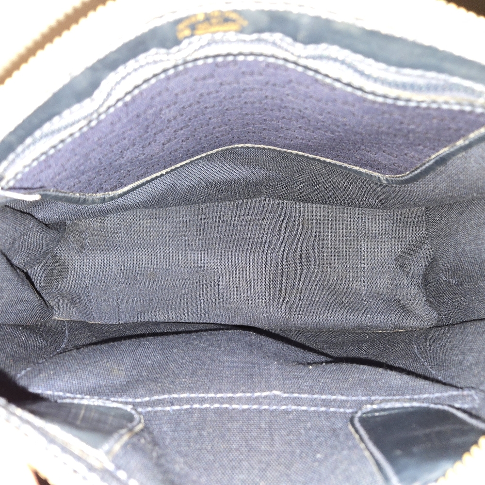 Gucci Vintage 1970s Blue Monogram Large Top Handle Tote Bag with COA - Picture 6 of 10